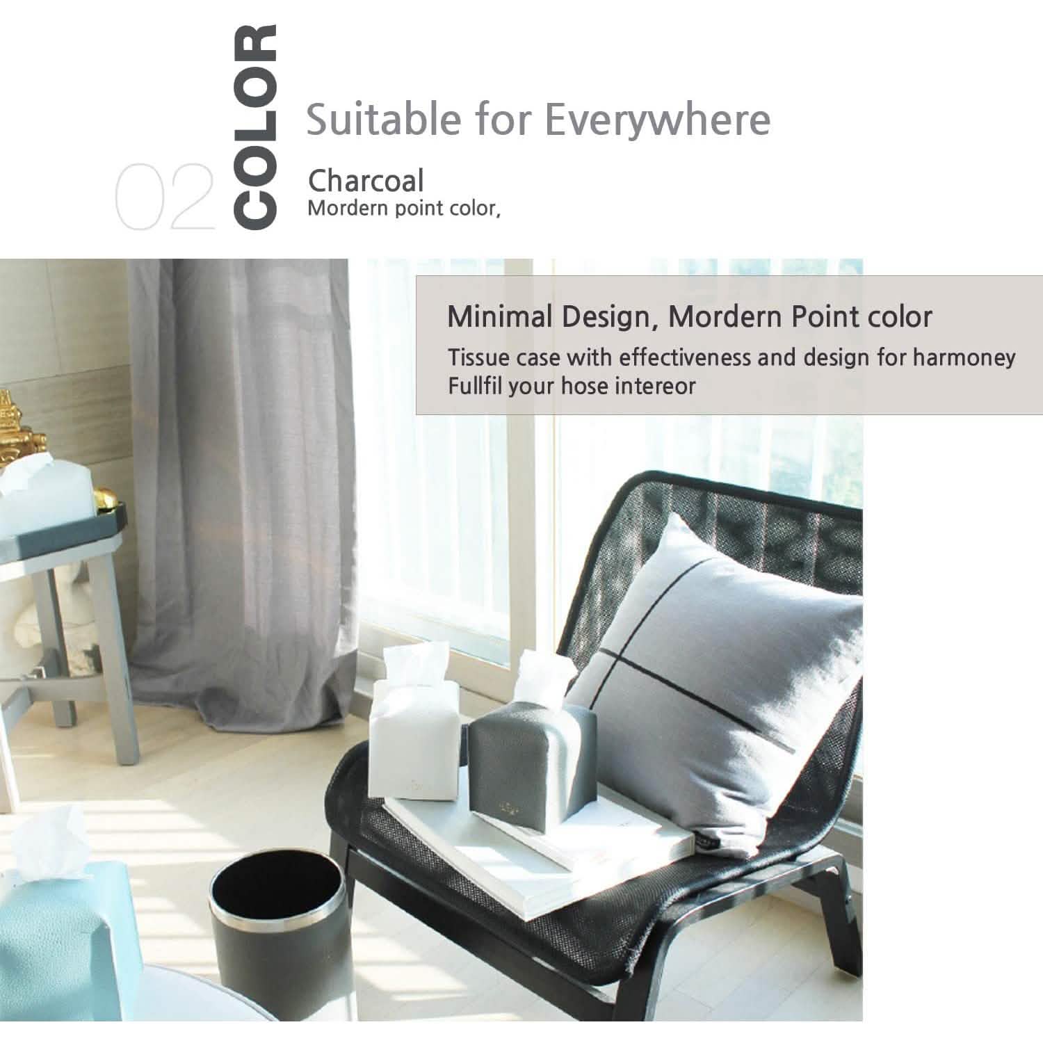 Carrotez Modern PU Leather Square Tissue Box Holder