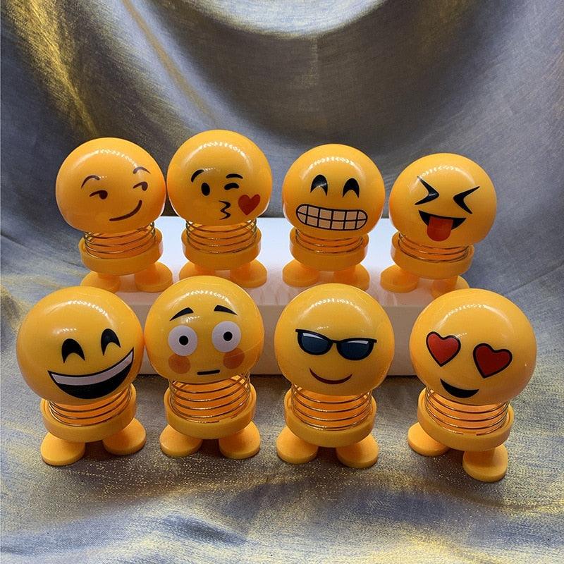 Cartoon Car Ornaments Electroplating Spring Shaking Head Doll Toy Shaking Head Toys Car Ornaments Bobblehead Nod Dolls Cute Cartoon Funny Wobble Head Robot Lovely Car Dashboard Decor Spring Car Decoration Doll Stretchable Toy Deformation