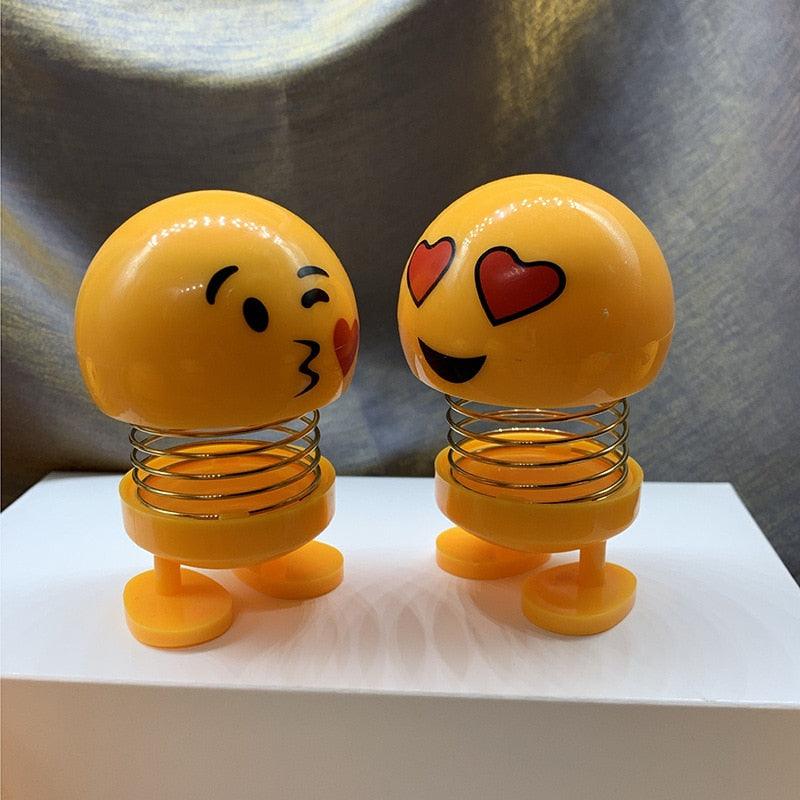Cartoon Car Ornaments Electroplating Spring Shaking Head Doll Toy Shaking Head Toys Car Ornaments Bobblehead Nod Dolls Cute Cartoon Funny Wobble Head Robot Lovely Car Dashboard Decor Spring Car Decoration Doll Stretchable Toy Deformation