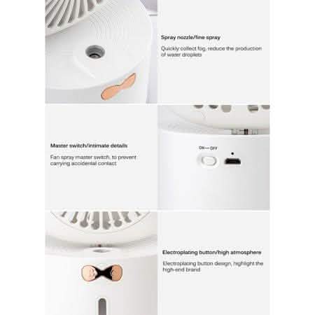 Cartoon Cat Fan Humidifier USB Charging Desktop Mute Hydrating Humidifier