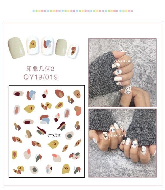 Cartoon Characters Plants Animals Forest Flowers Small Fresh Flowers 3D Nail Stickers Hyuna Style Nail Patch Waterproof Self Adhesive Nail Decals for Nail Art Decoration Including Hearts Stars Letters Bowknot Leaves Flowers Plants Fruits Butterflies