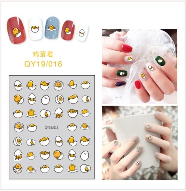 Cartoon Characters Plants Animals Forest Flowers Small Fresh Flowers 3D Nail Stickers Hyuna Style Nail Patch Waterproof Self Adhesive Nail Decals for Nail Art Decoration Including Hearts Stars Letters Bowknot Leaves Flowers Plants Fruits Butterflies