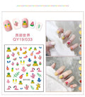 Cartoon Characters Plants Animals Forest Flowers Small Fresh Flowers 3D Nail Stickers Hyuna Style Nail Patch Waterproof Self Adhesive Nail Decals for Nail Art Decoration Including Hearts Stars Letters Bowknot Leaves Flowers Plants Fruits Butterflies