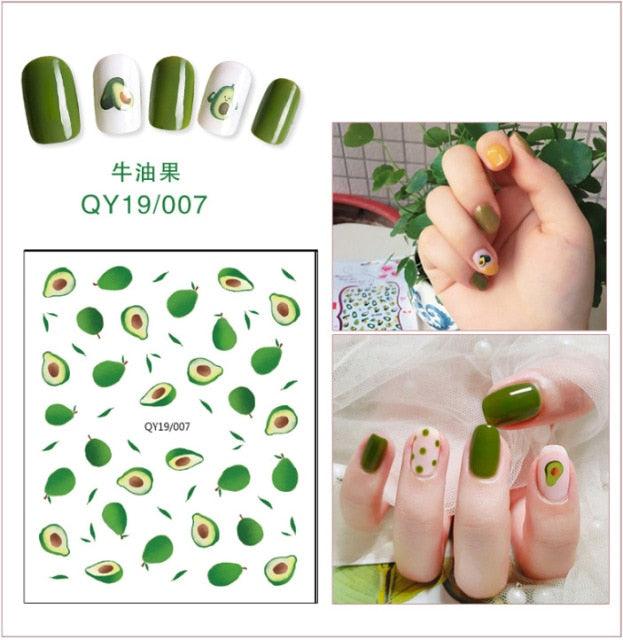 Cartoon Characters Plants Animals Forest Flowers Small Fresh Flowers 3D Nail Stickers Hyuna Style Nail Patch Waterproof Self Adhesive Nail Decals for Nail Art Decoration Including Hearts Stars Letters Bowknot Leaves Flowers Plants Fruits Butterflies