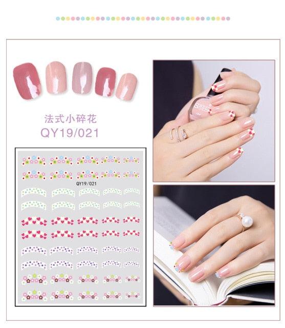 Cartoon Characters Plants Animals Forest Flowers Small Fresh Flowers 3D Nail Stickers Hyuna Style Nail Patch Waterproof Self Adhesive Nail Decals for Nail Art Decoration Including Hearts Stars Letters Bowknot Leaves Flowers Plants Fruits Butterflies