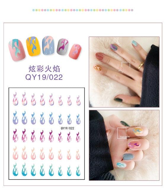 Cartoon Characters Plants Animals Forest Flowers Small Fresh Flowers 3D Nail Stickers Hyuna Style Nail Patch Waterproof Self Adhesive Nail Decals for Nail Art Decoration Including Hearts Stars Letters Bowknot Leaves Flowers Plants Fruits Butterflies