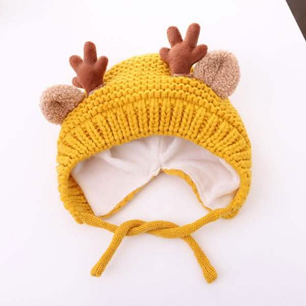 Cartoon Elk Baby Hat Winter Christmas Knitted