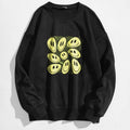 Cartoon Graphic Thermal Lined Oversized Sweatshirt