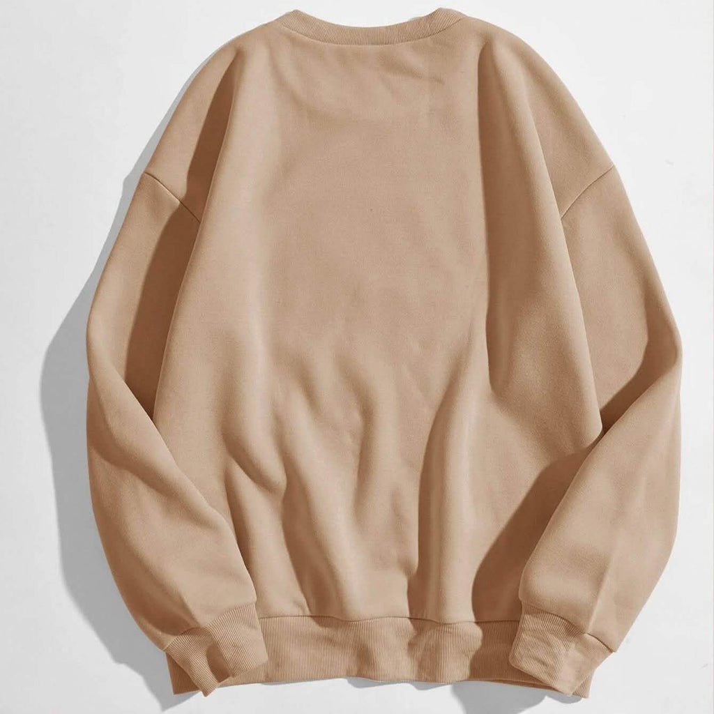 Cartoon Graphic Thermal Lined Oversized Sweatshirt