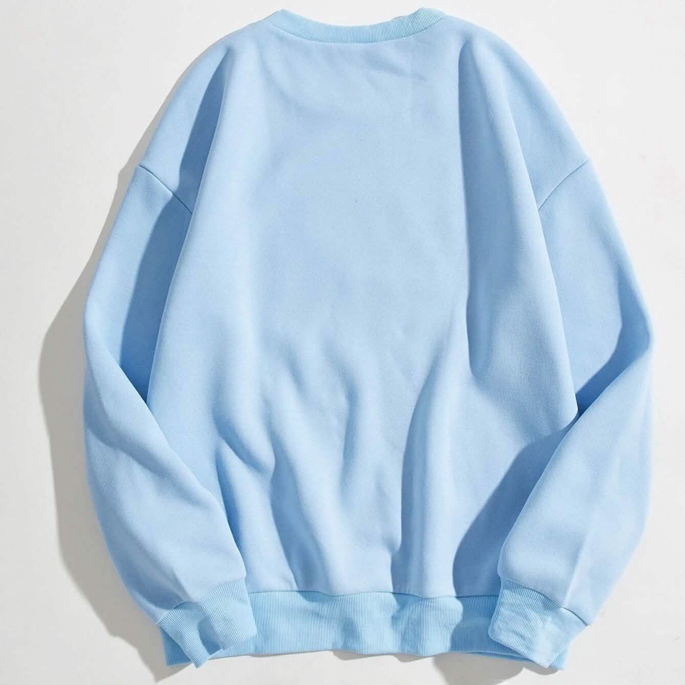Cartoon Graphic Thermal Lined Oversized Sweatshirt