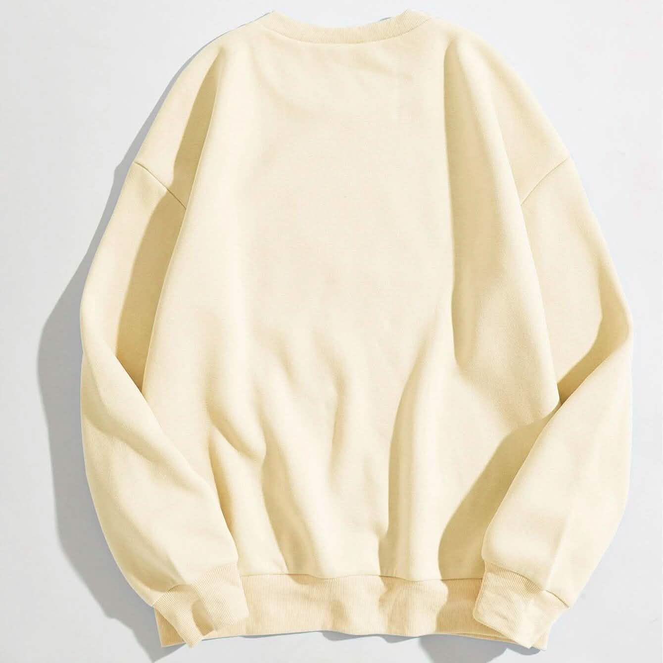Cartoon Graphic Thermal Lined Oversized Sweatshirt