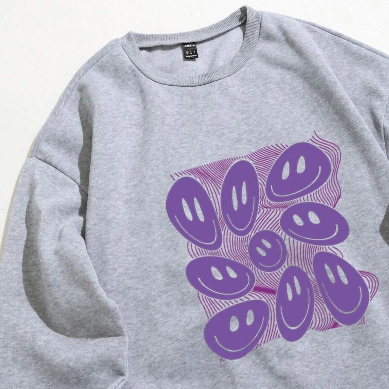 Cartoon Graphic Thermal Lined Oversized Sweatshirt