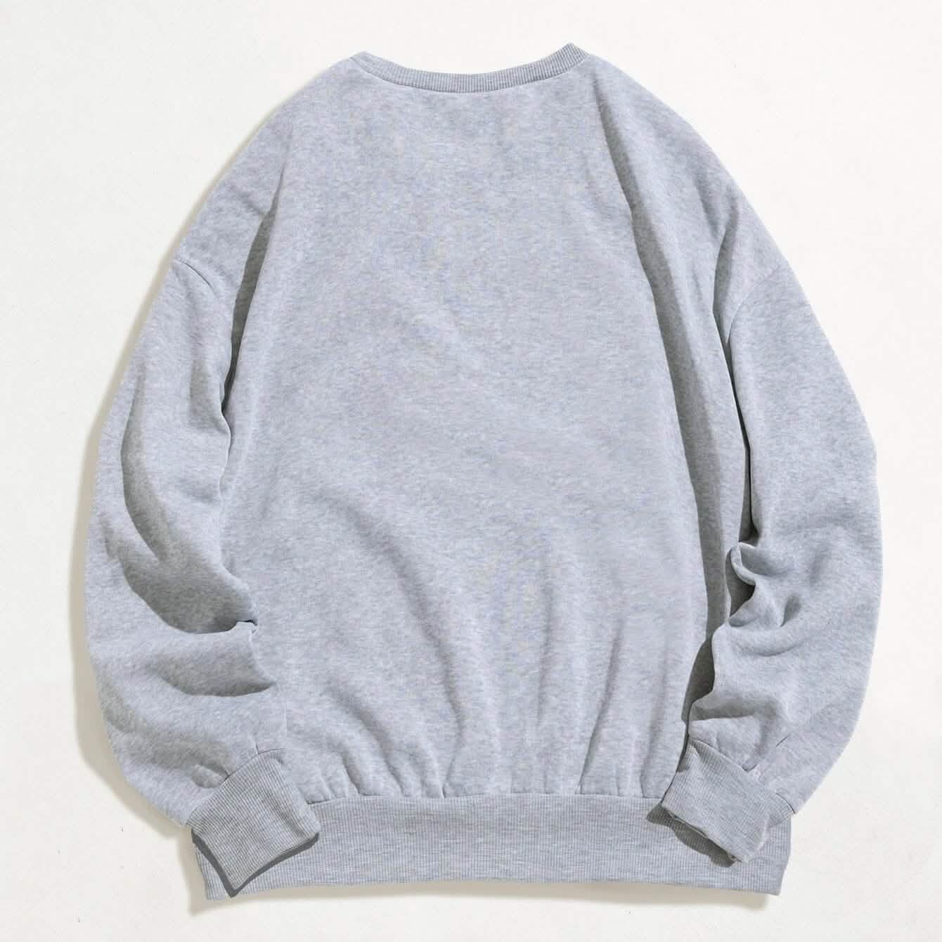 Cartoon Graphic Thermal Lined Oversized Sweatshirt