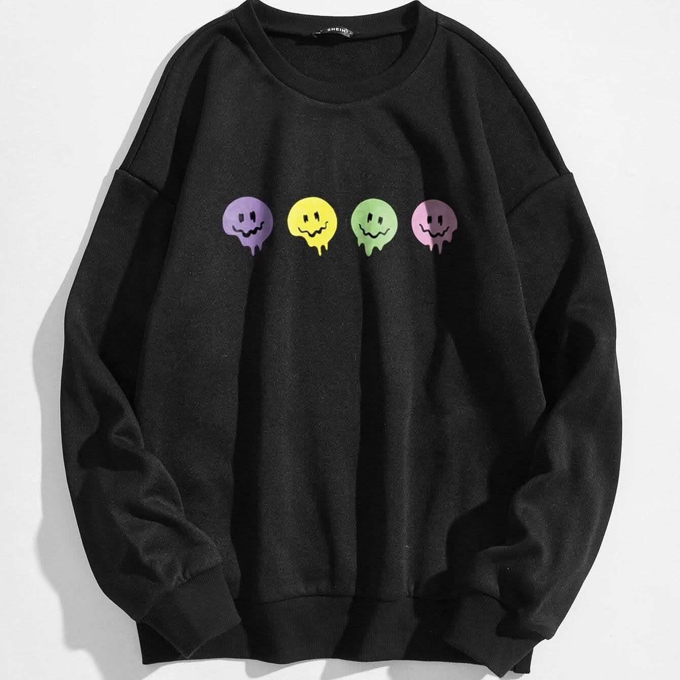 Cartoon Graphic Thermal Lined Sweatshirt