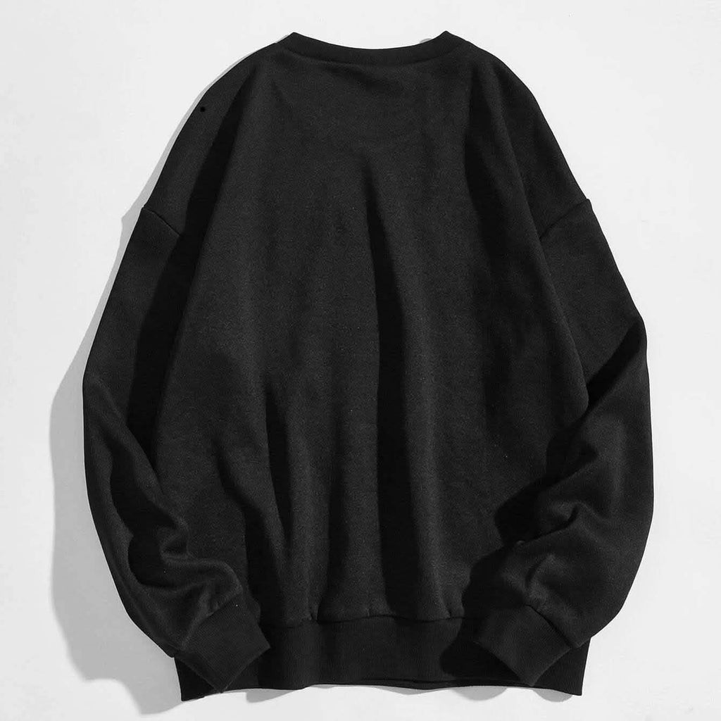 Cartoon Graphic Thermal Lined Sweatshirt