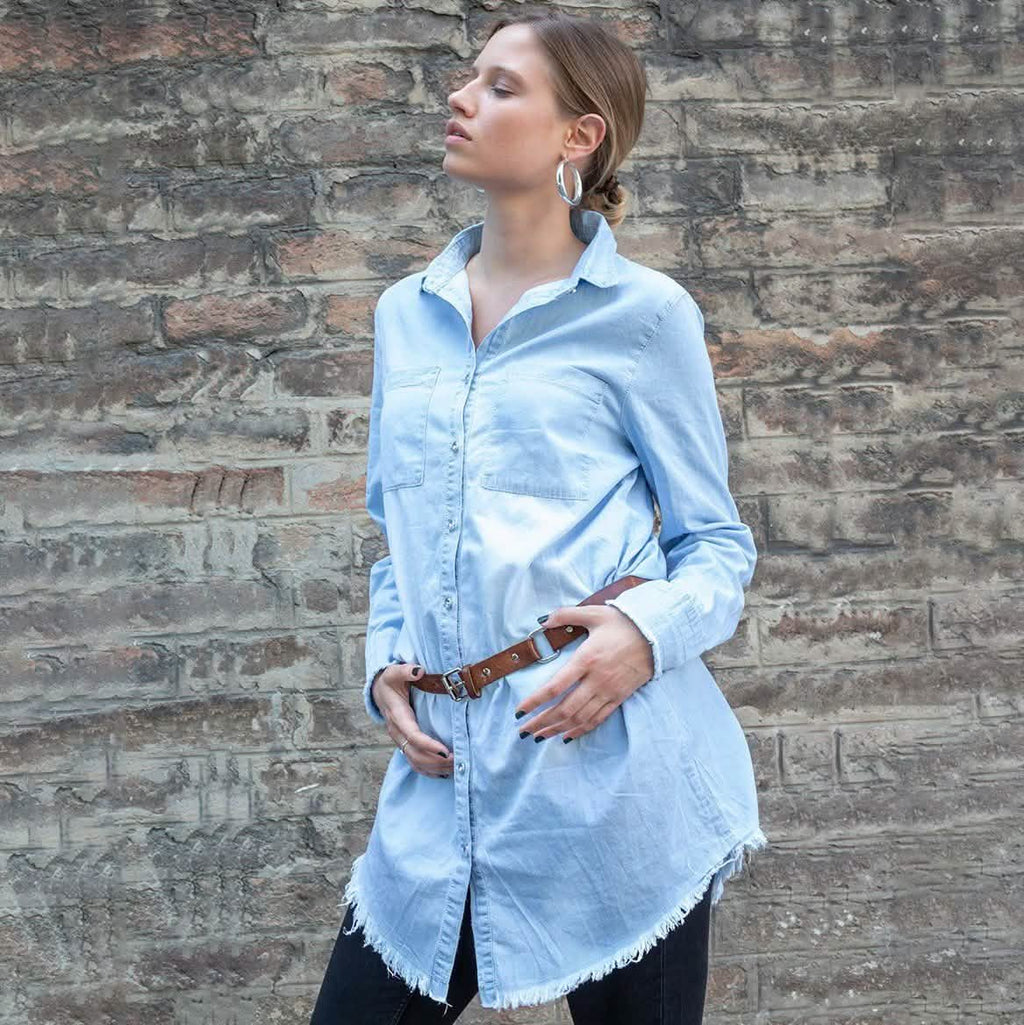 Casual Button Up Denim Shirt