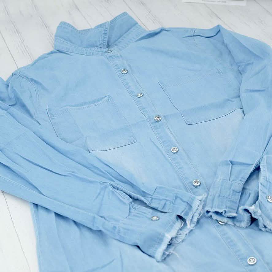 Casual Button Up Denim Shirt