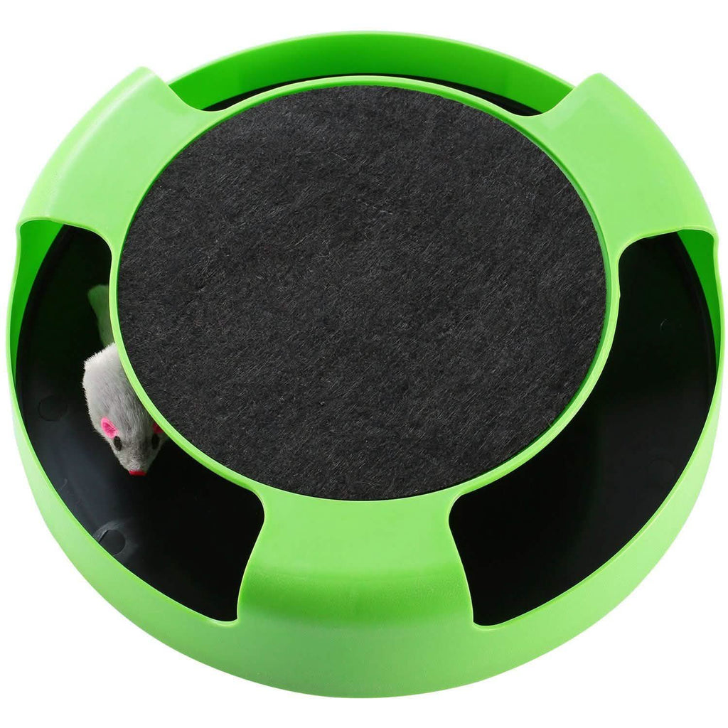 Cat Interactive Scratching Toy with Rotating Running Mouse
