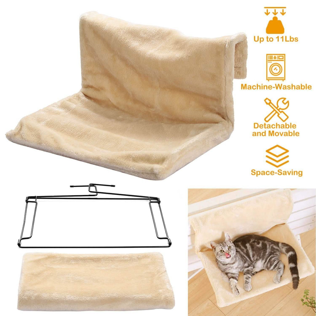 Cat Radiator Bed Pet Hammock Hanging Mat Blanket with Metal Frame