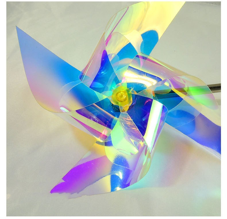 LED Solar Laser Magic Color Windmill Ground Plug Lamp Household