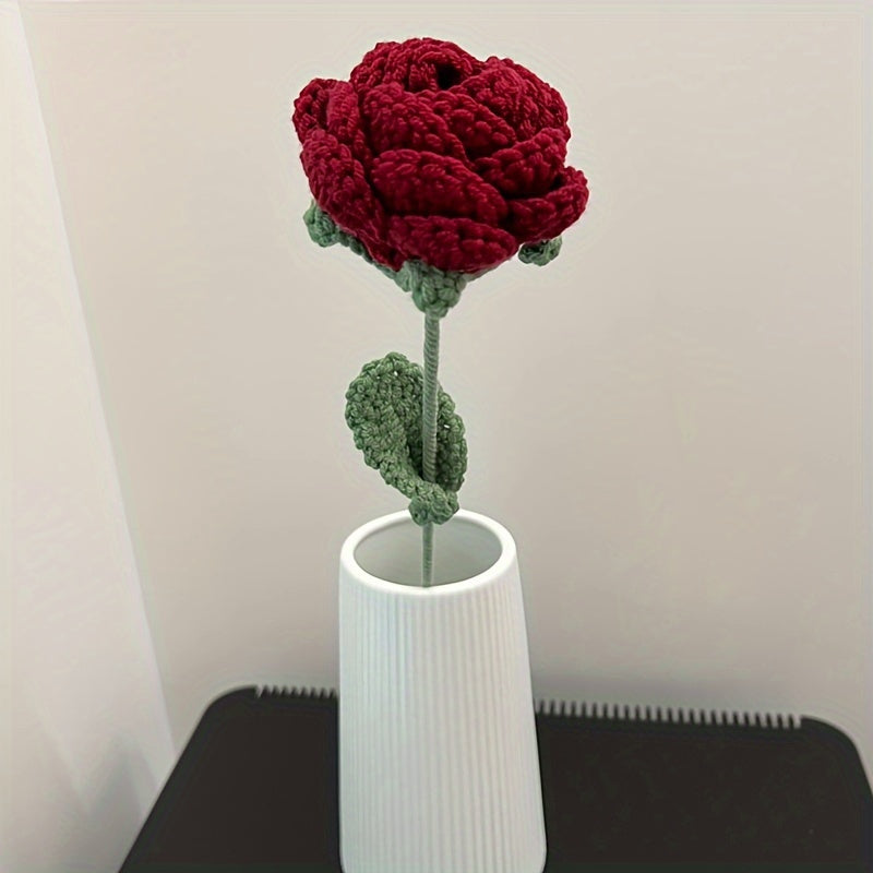 1pc Artificial Flower, Living Room Decoration, Table Rose, Single Bouquet, Wedding Fake Flower, Dried Flower Ornament, High-End Floral Arrangement Decor
