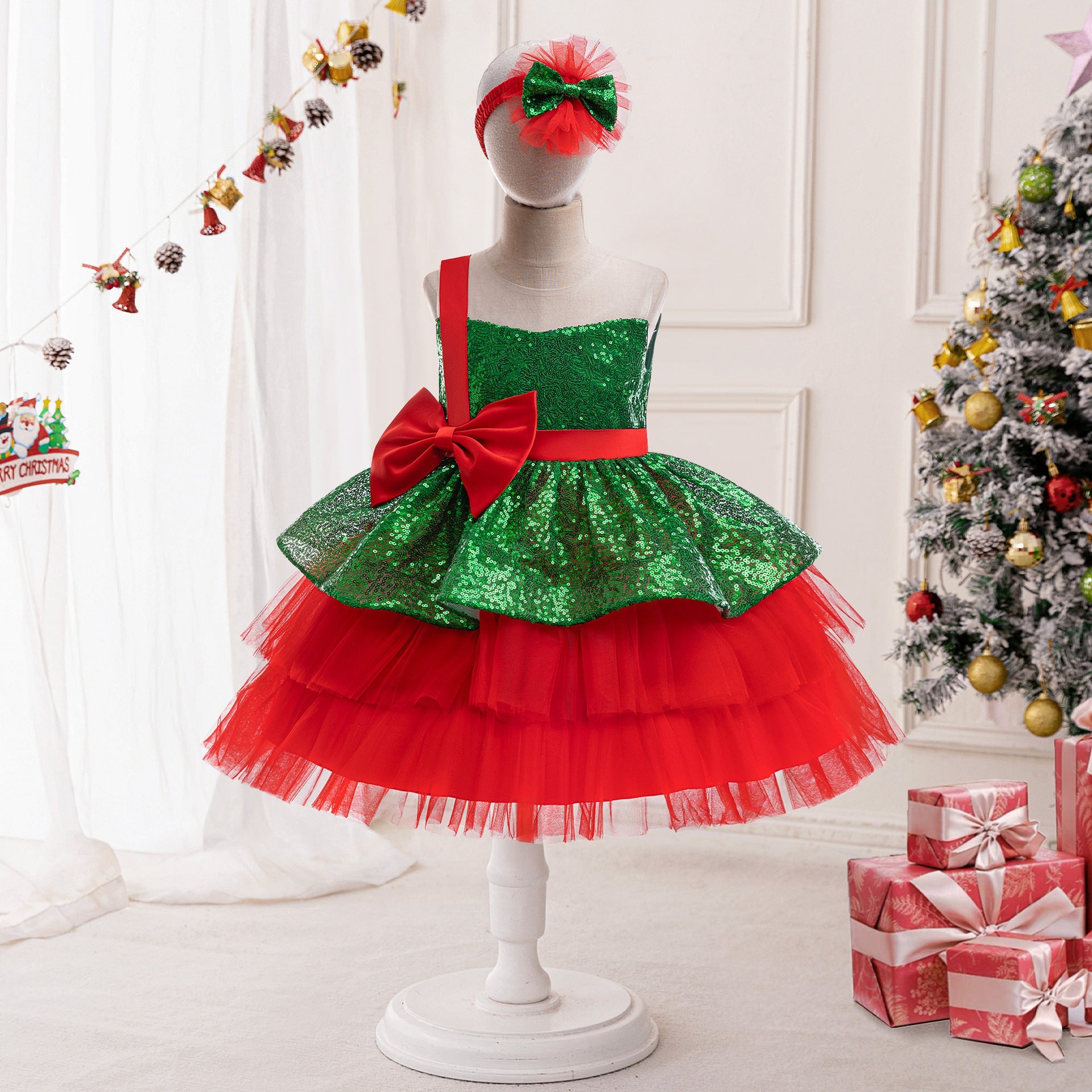 European And American Style Children's Clothing Christmas Red Green