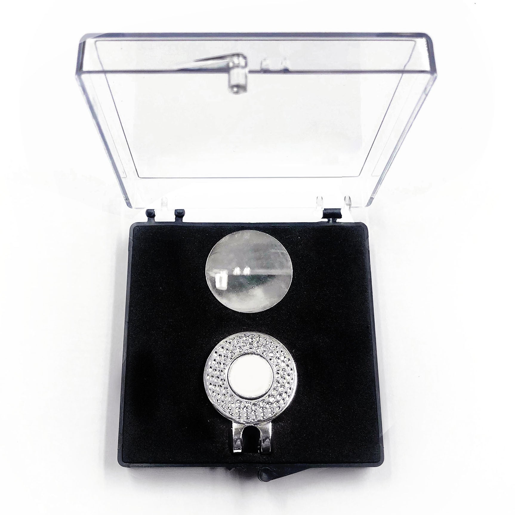 Acrylic Transparent Mark Coin Fork Cap Clip Set Gift Box