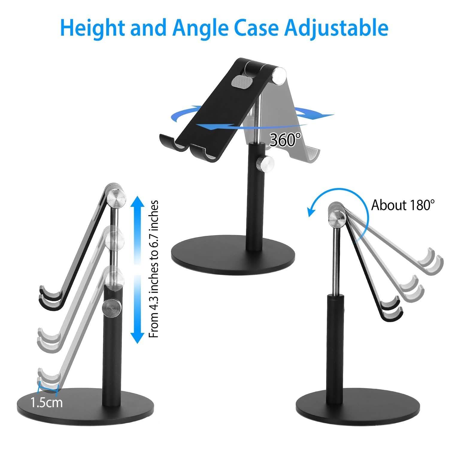 Cellphone Stand Universal No-Slip Aluminum Alloy Thick Case Friendly
