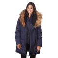 Celsius Women's Faux Fur Hooded Biker Style Puffy Coat