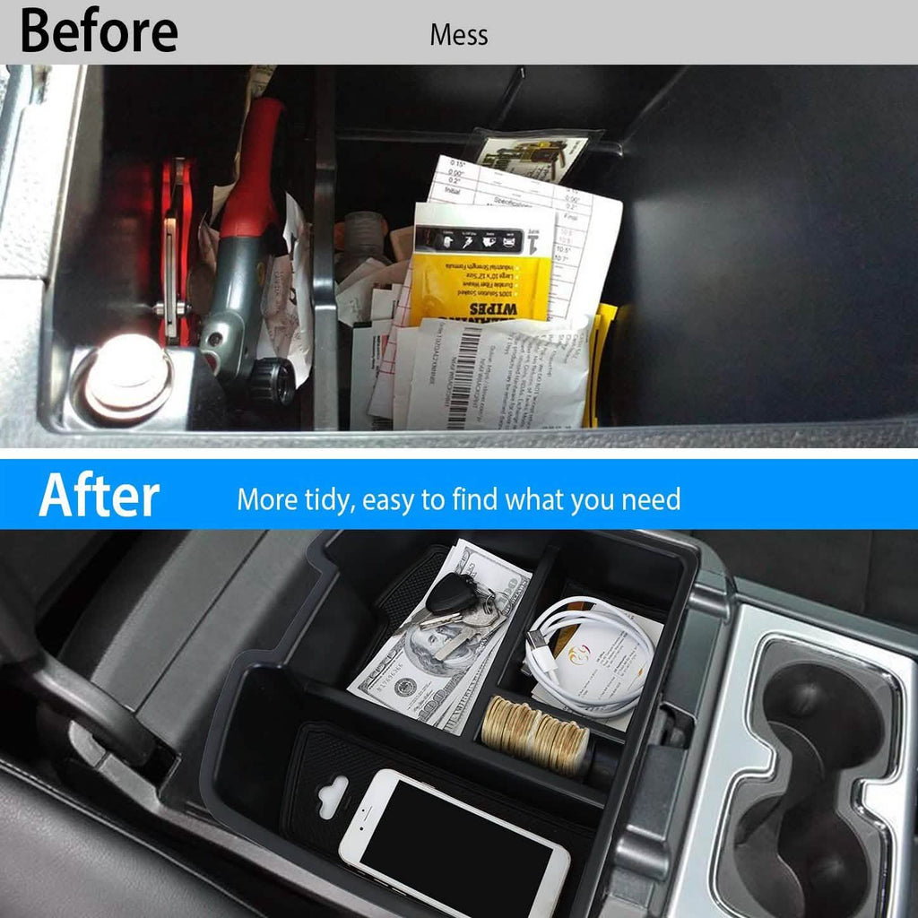 Center Console Storage Box Armrest Organizer