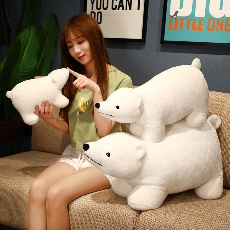 Cute Standing Polar Bear Plush Doll