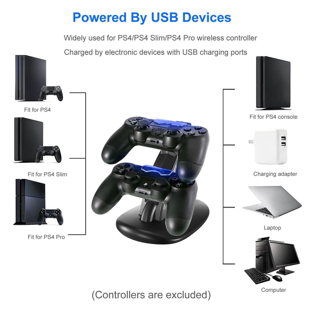 Charging Dock Station Dual Micro USB Stand for PS4 Pro