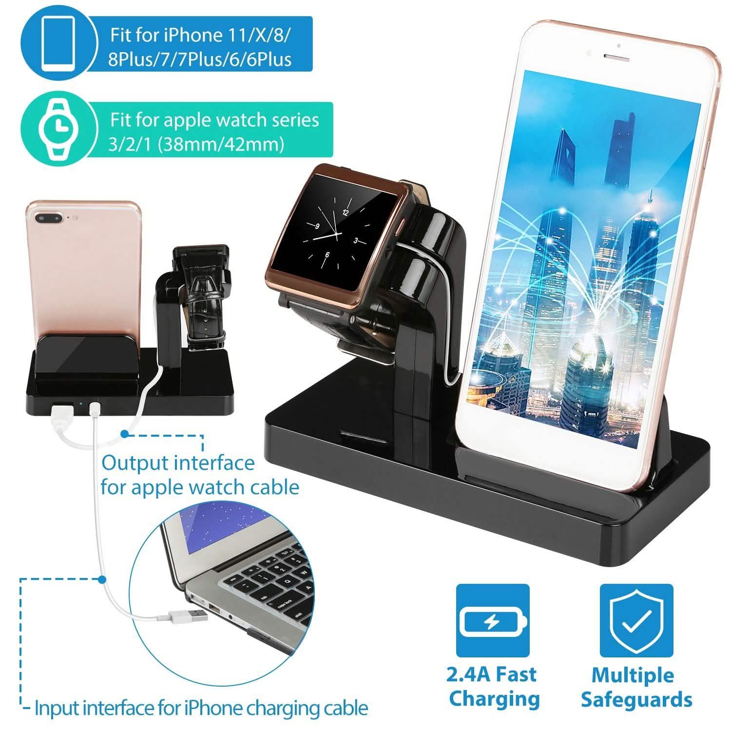 Charging Stand Dock Holder for iPhone and Apple Watch