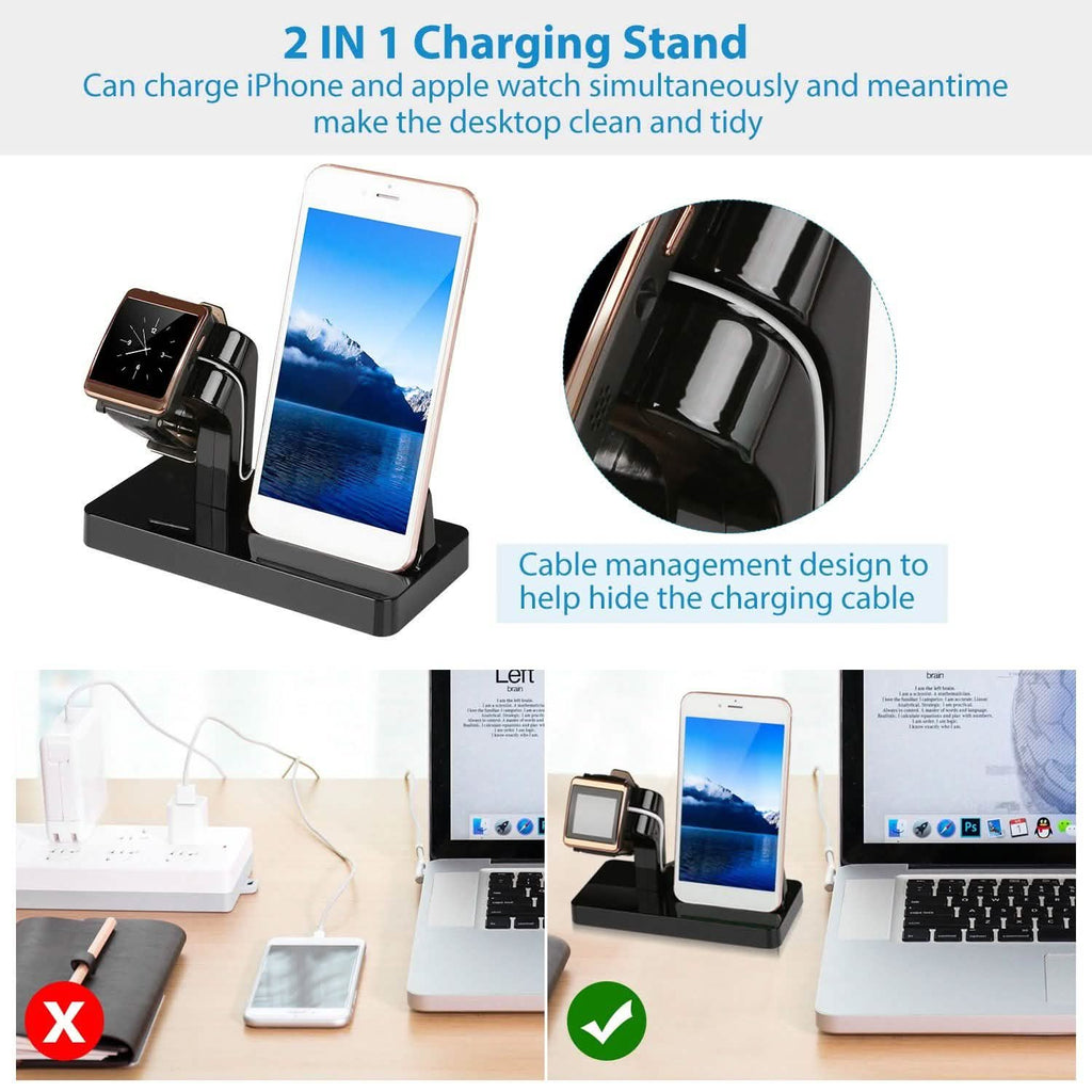 Charging Stand Dock Holder for iPhone and Apple Watch