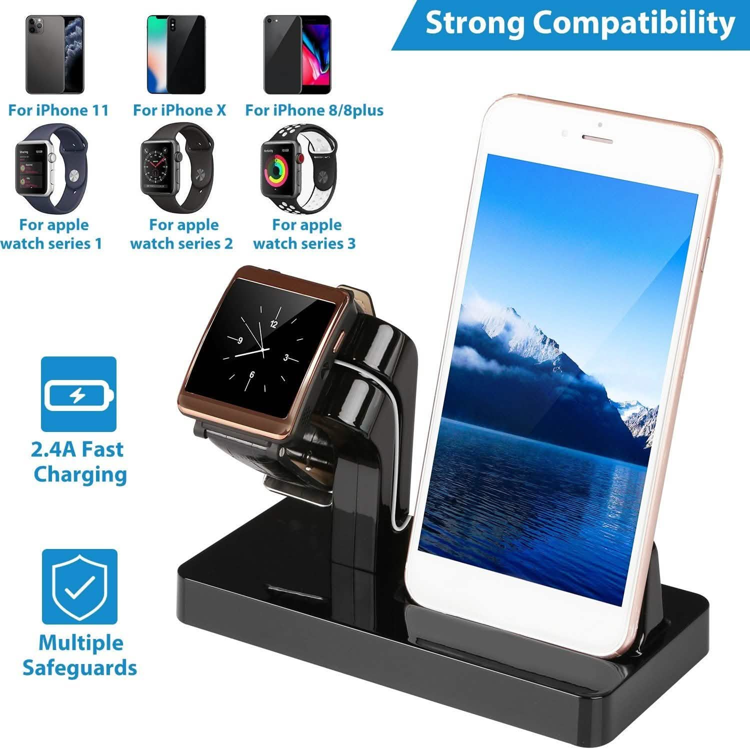 Charging Stand Dock Holder for iPhone and Apple Watch