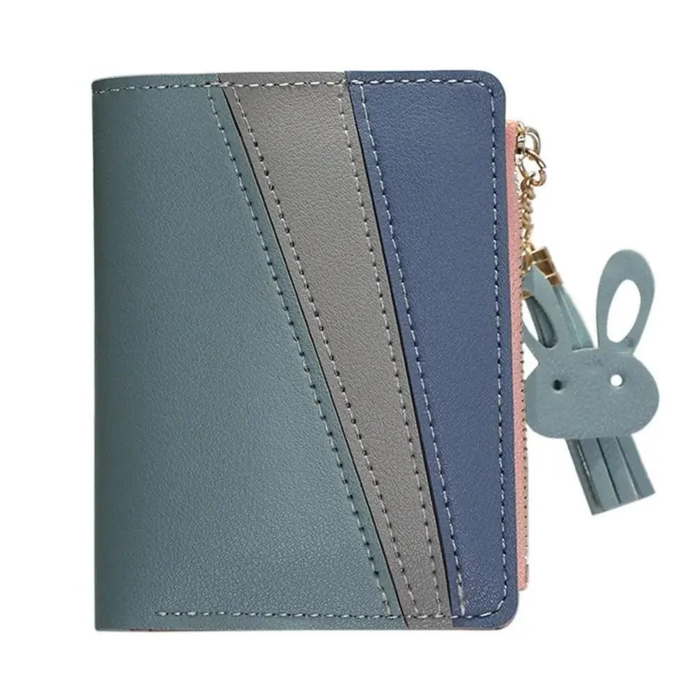 Charming Hit Color Short Tassels Wallets,Bags Zipper PU Leather, Card Holder, Pendant Coin Purse, Card Cash Clutch For Women And Girls