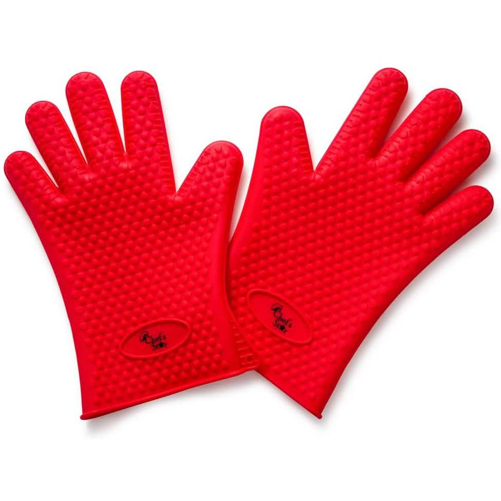 Chef's Star BBQ Cooking Gloves - Red