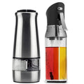 Chef's Star Premium Electric Salt and Pepper Grinder with Olive Oil and Vinegar Misting Sprayer