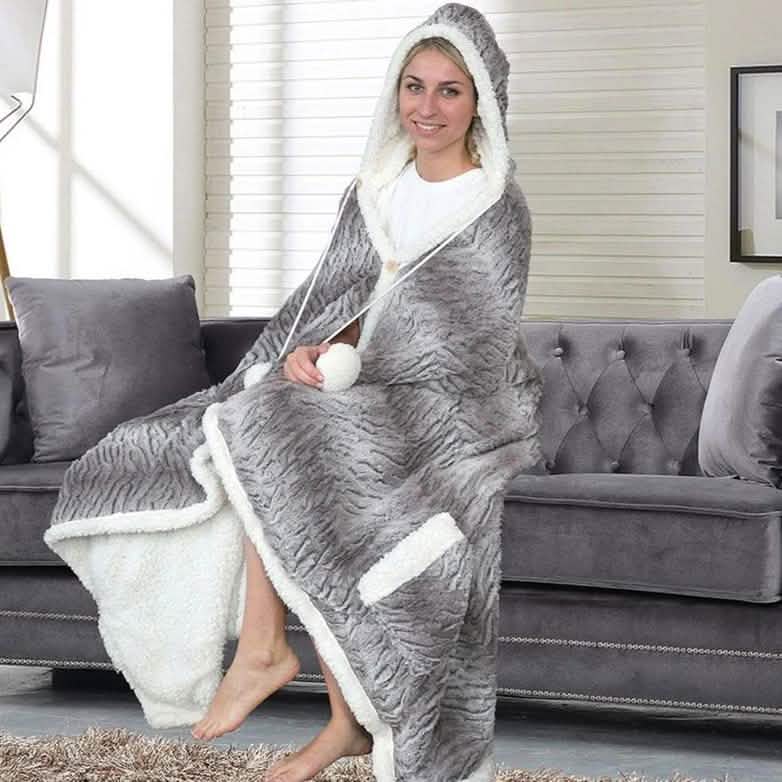 Chic Home Sherpa-Lined Hoodie Robe