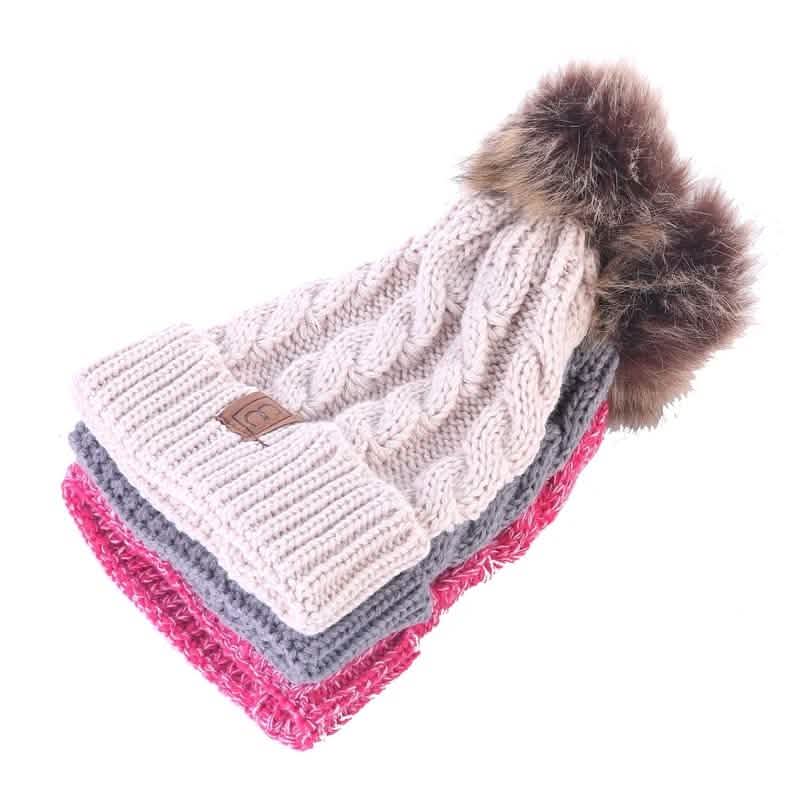 Chic Mom and Me Pom Beanies