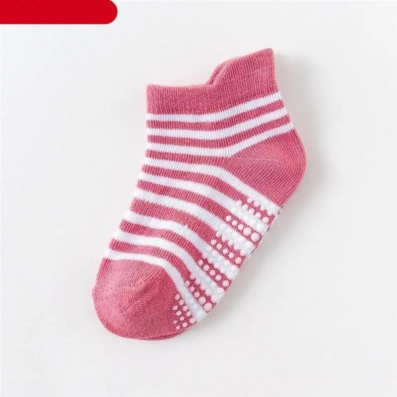 Children Cotton  6 Pairs/Set Anti-slip Socks For Boys Girl Rubber Kid Floor Sock With Grips For 0 To 6 Years Kids