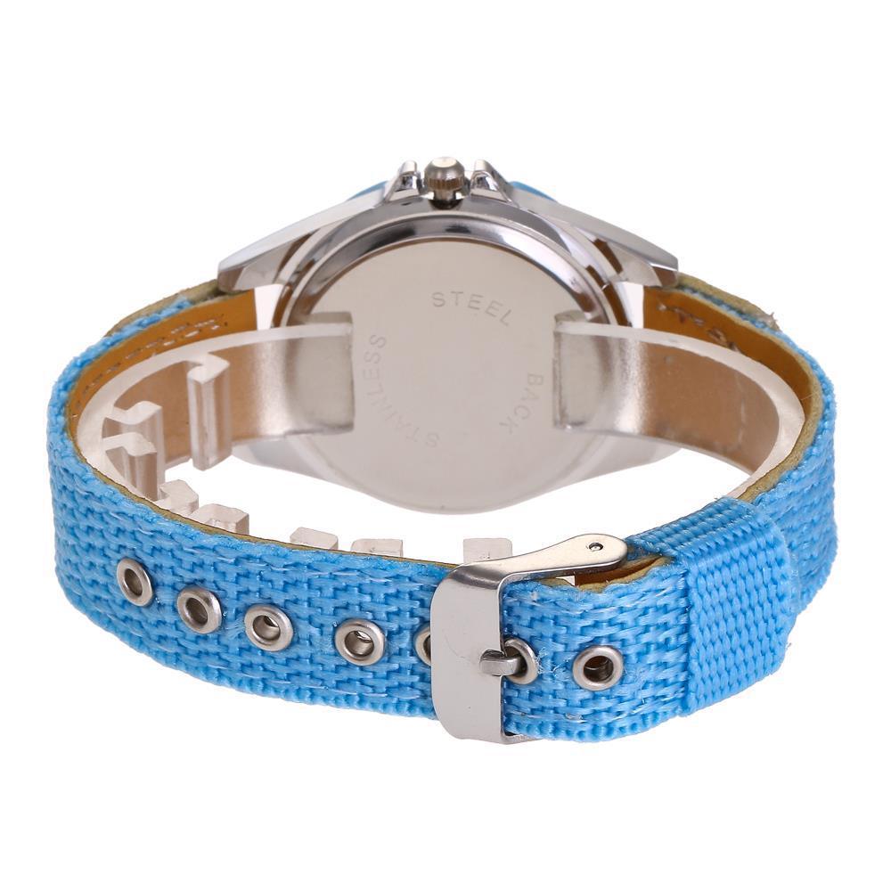 Children Cute Boys Girls Quartz Watch Kids Childrens Fabric Strap Student Time Clock Wristwatch Gifts Colorful Number Dial Time Teach Watches PU Band Analog Quartz Children Sport Outdoor Boys Kids Wrist Watches