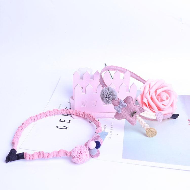 Children's Headdress Hair Hoop Hand-Woven Flower Headband Korean Exquisite Little Princess Head Flower Pupil Hair Gorgeous Hair Accessories For Women