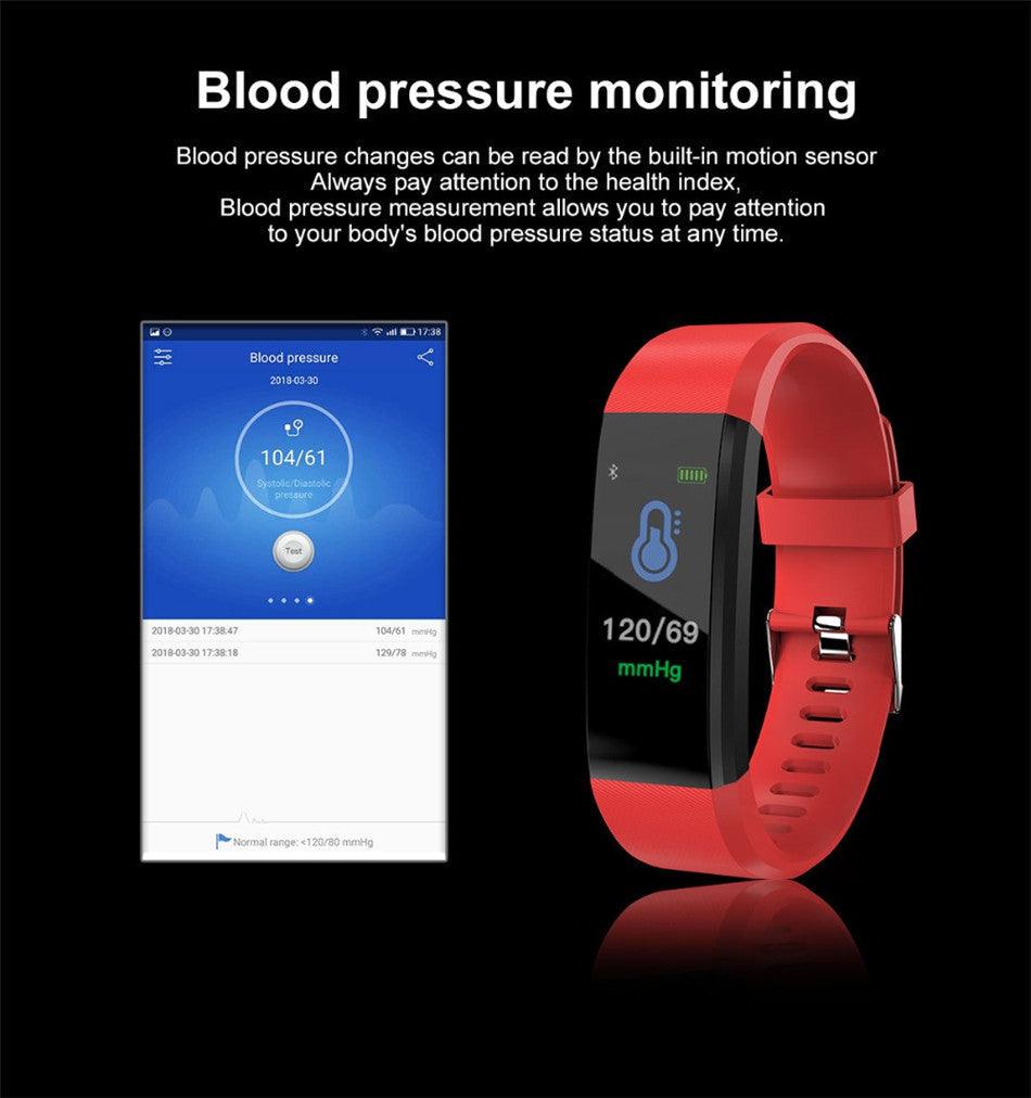 Childrens Sports Watch LED Display Touch Color Screen Top Electronic Watch Waterproof Heart Rate Pedometer Fitness Tracker Heart Rate Sleep And Stress Monitoring Water Resistant Fitness Watch