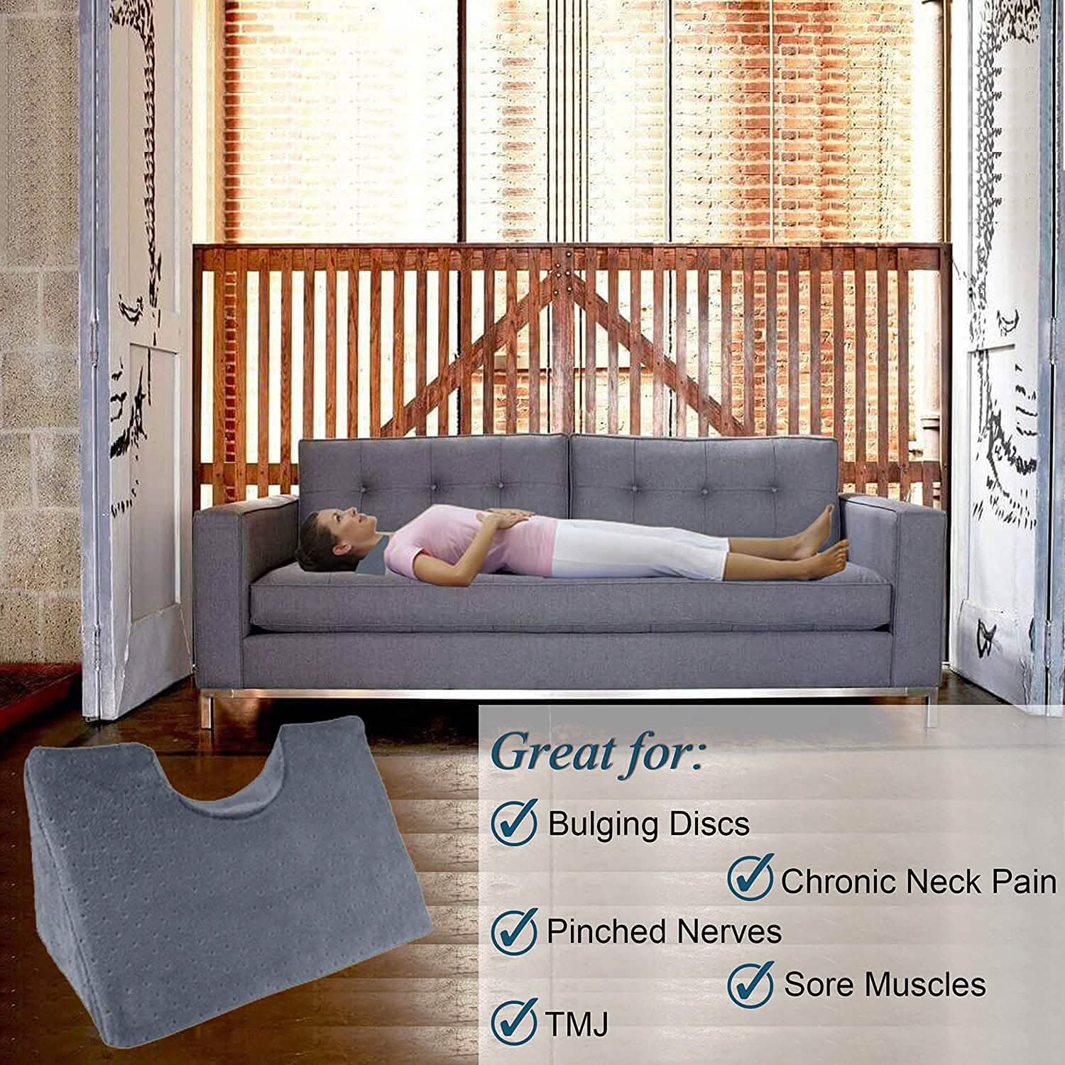 Chiropractic Cervical Traction Neck Wedge Pillow