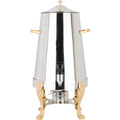 Choice Deluxe Stainless Steel 80 cup Coffee Chafer Urn with Gold Accents