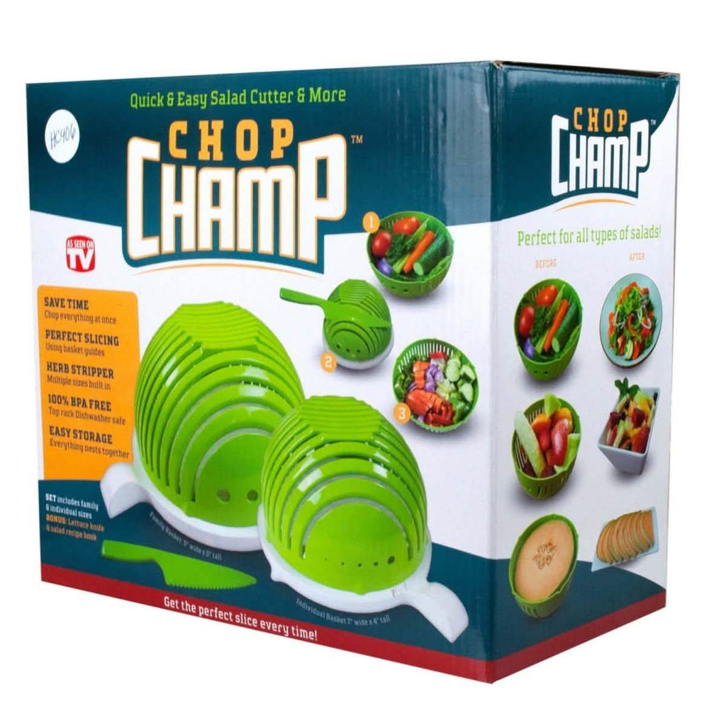 Chop Champ Set of Two Salad Cutter with Knife