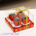 Christmas Candles Paraffin Home Desktop Decorations Tea light Candles Handmade Delicate Santa Snowman Acorn Tree Candles For Christmas Home Decoration Gifts Wedding Party Holiday Lights Christmas Ornaments
