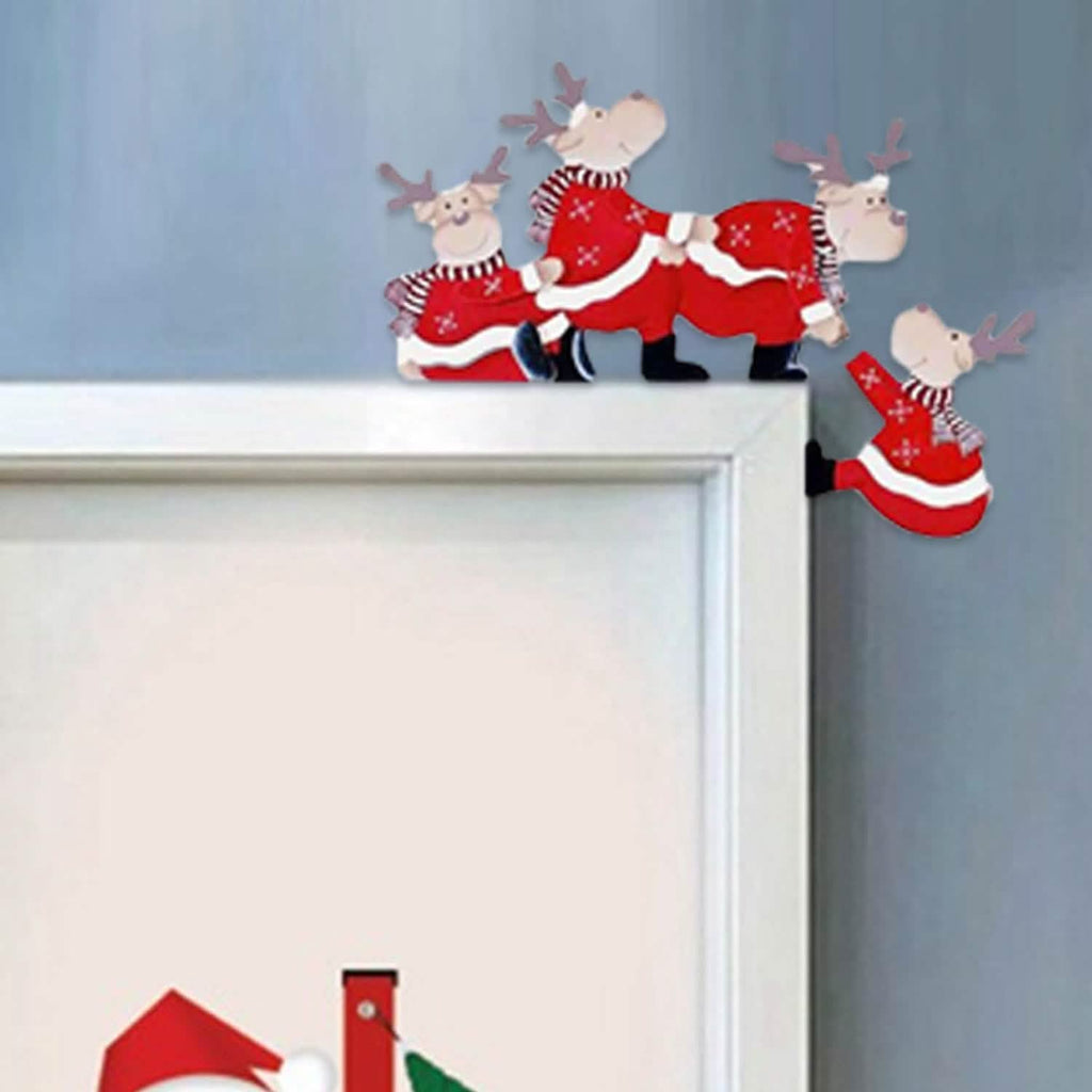 Christmas Door Hanger Decorations Rustic Sign