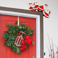 Christmas Door Hanger Decorations Rustic Sign